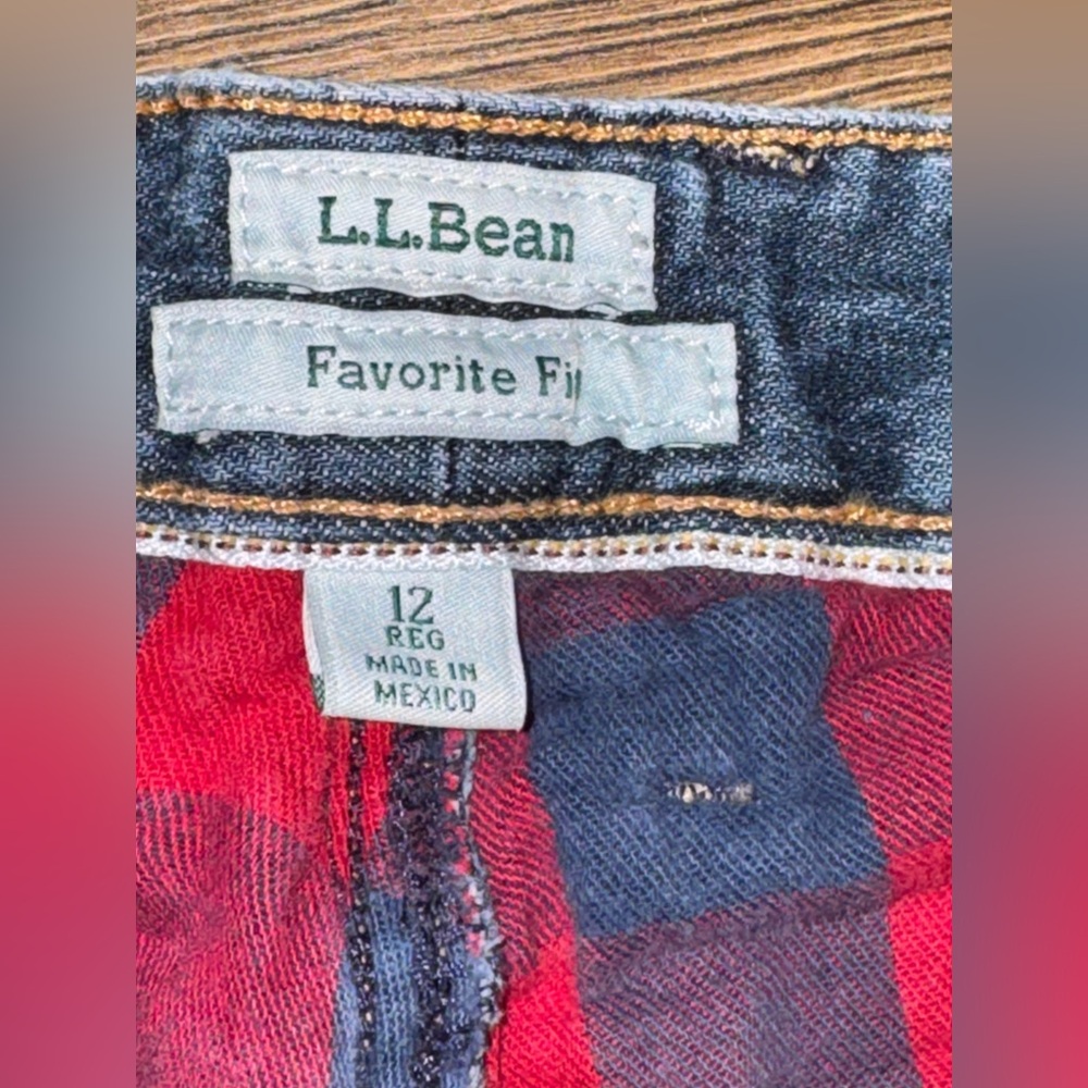 L.L. Bean Fleece Lined Jeans 1912 Favorite Fit Style Functional - Picture 7 of 8